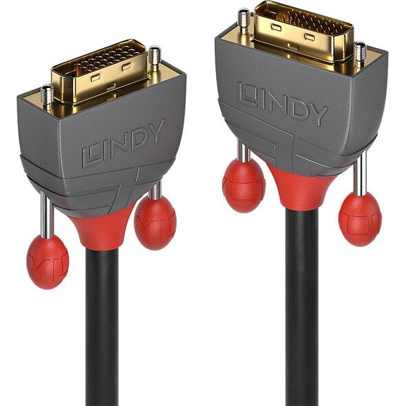 Kabel Lindy DVI-D - DVI-D 1m szary (36221)