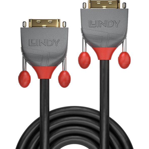 Kabel Lindy DVI-D - DVI-D 1m szary (36221)
