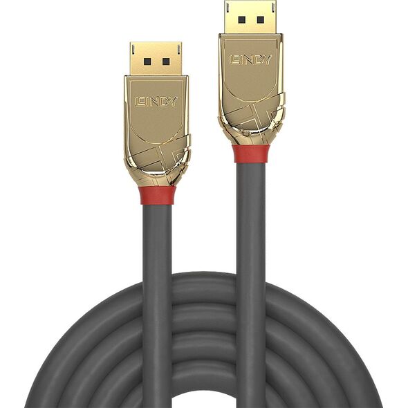 Kabel Lindy DisplayPort - DisplayPort 0.5m złoty (36290)