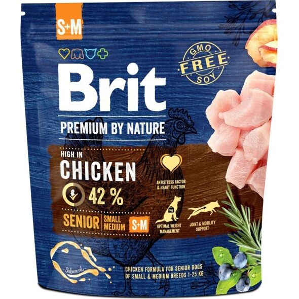 Brit Premium By Nature Senior S+M Small + Medium 1kg