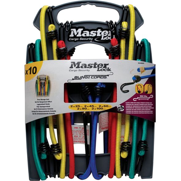 MasterLock Twin wire bungee gumy mocujące 10 sztuk-3ZM094