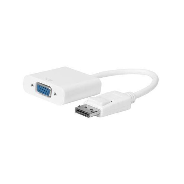 Adapter AV MicroConnect DisplayPort - D-Sub (VGA) biały (DPVGA15CMW)