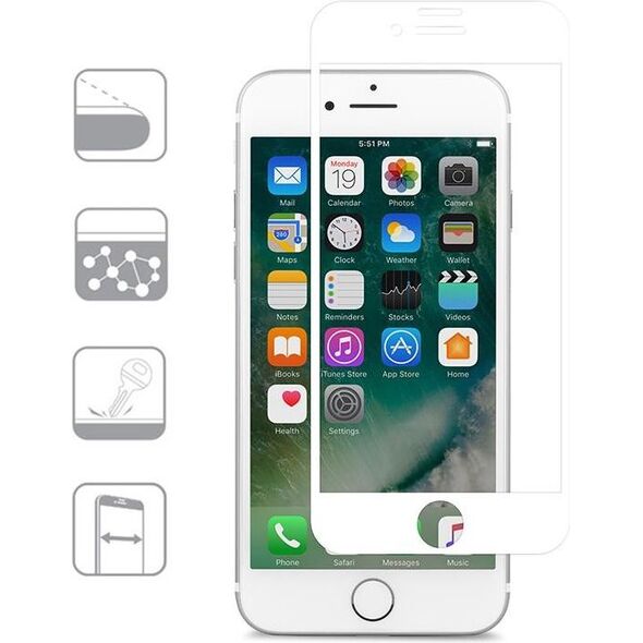 Moshi Moshi Ionglass - Szkło Ochronne Na Ekran Do Iphone 8 / 7 / 6s / 6 (white)
