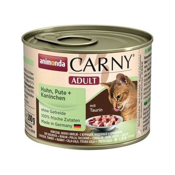 Animonda Carny Karma mokra Adult z kurczakiem, indykiem i królikiem puszka 200g