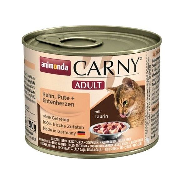 Animonda Carny Karma mokra Adult z indykiem, kurczakiem i kaczymi sercami puszka 200g