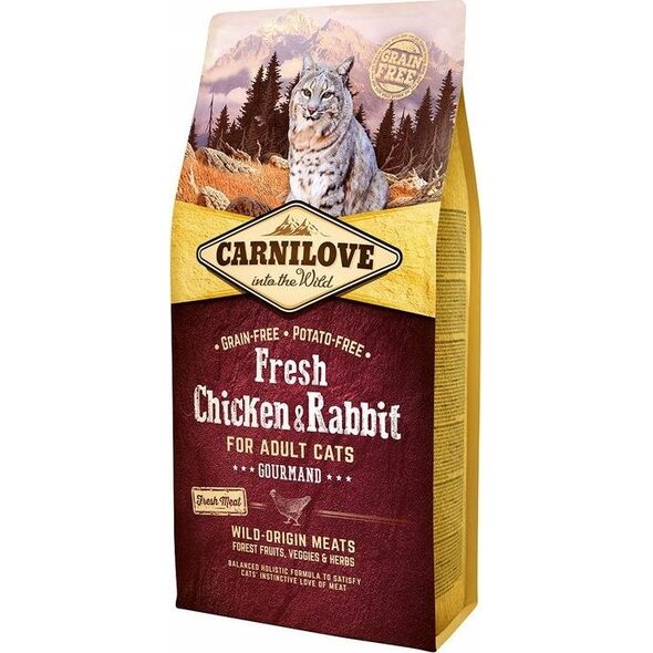 Carnilove Carnilove Cat Fresh Chicken & Rabbit Gourmand - kurczak i królik 2kg