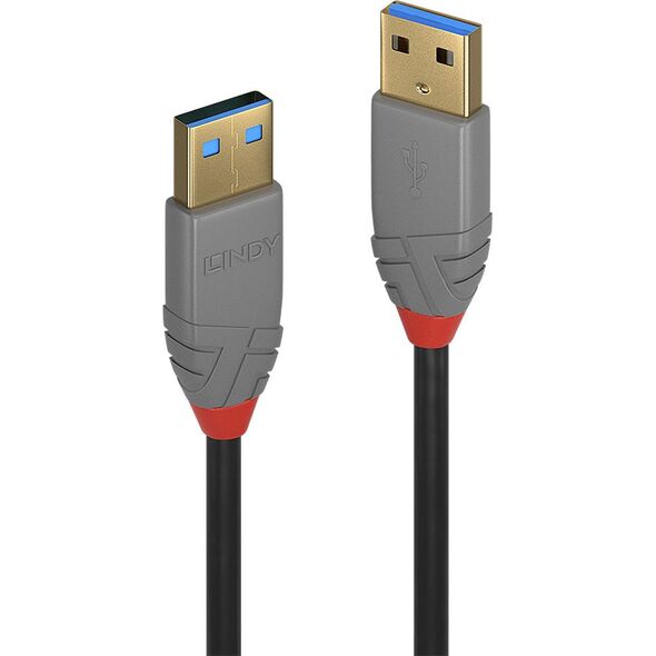 Kabel USB Lindy USB-A - USB-A 3 m Czarny (36753)