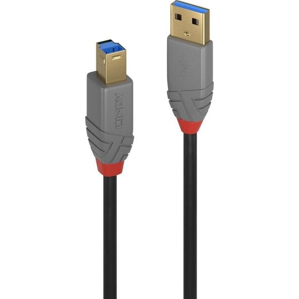 Kabel USB Lindy USB-A - USB-B 5 m Czarny (36744)
