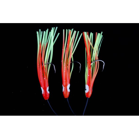 Ron Thompson Rig10 Octopus 10cm Red/Yellow 0.60mm 2 #3/0 Hooks (42613)