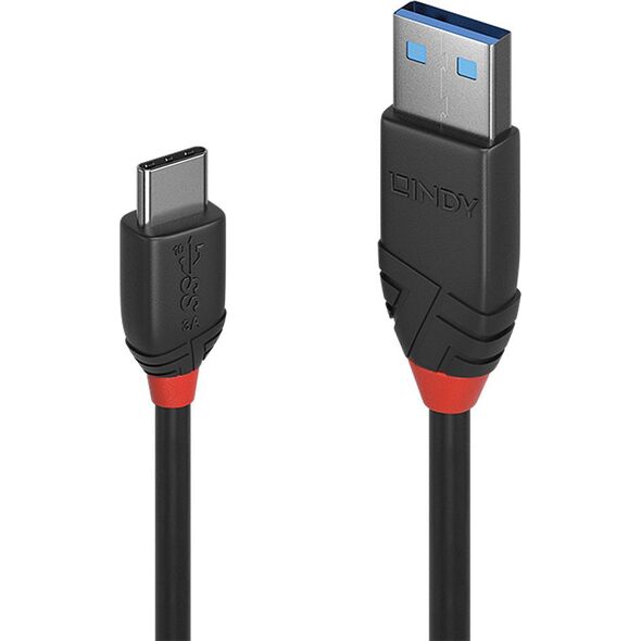 Kabel USB Lindy USB-A - USB-C 1.5 m Czarny (36917)