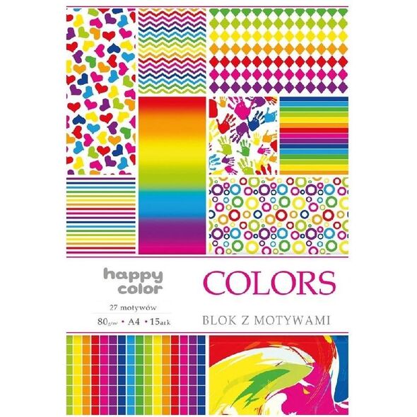 Happy Color Blok A4/10 z motywami Colors HAPPY COLOR