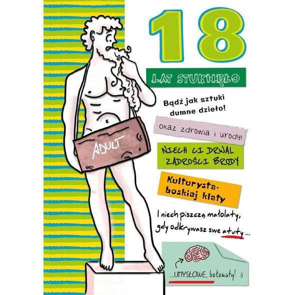 HENRY Karnet B6 Urodziny - 18-stka chłopca