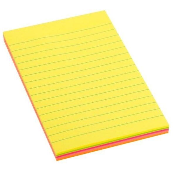 D.Rect Notes samoprzylepny 98x150mm neon w linie