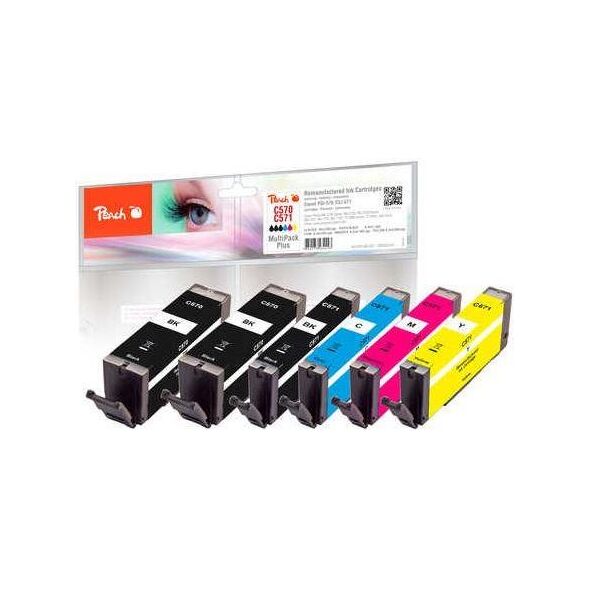 Tusz Peach Tusz PI100-337 / PGI-570/CLI-571 (Photo black, Black, Cyan, Magenta, Yellow)