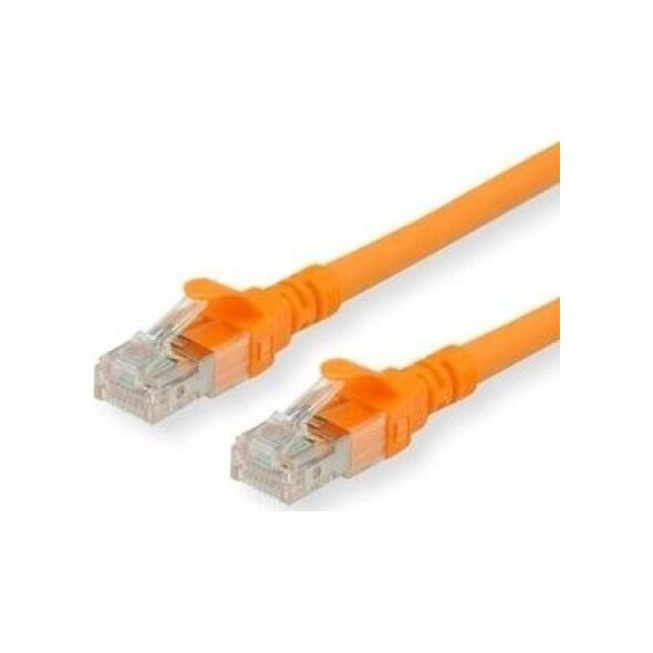 Roline ROLINE - Patch- Cable - RJ- 45 (M) to RJ- 45 (M) - 30 cm - UTP - CAT 6a - halogen free, shaped, stranded - orange (21.15.2988)
