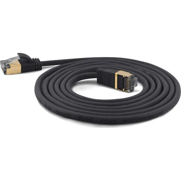 Wantec Wantec Extra dünnesCat.7 RohCable SSTP Patch Cable - 0,1 m - Cat.7 RohCable - S/FTP (S- STP) - RJ- 45 - RJ- 45 - black (7197)