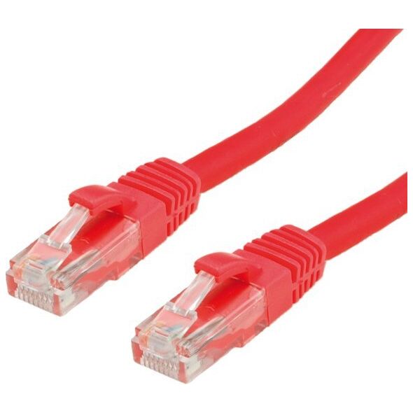 Value VALUE - Patch- Cable - RJ- 45 (M) to RJ- 45 (M) - 2 m - UTP - CAT 6a - shaped, without Haken - red, RAL 3000 (21.99.1422)