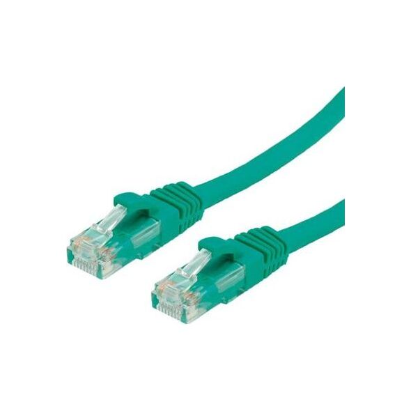 Value Patchcord RJ-45 - RJ-45, 50 cm, UTP, CAT 6a, prasowany, gładki, zielony (21,99.1440)