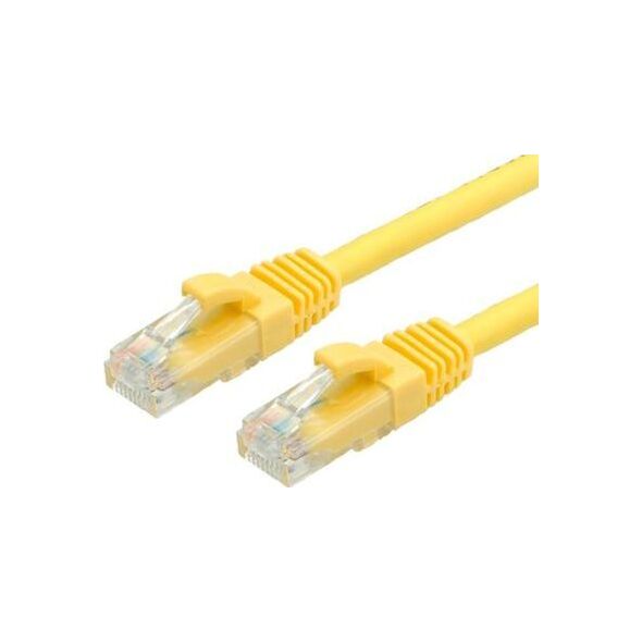 Value Kabel połączeniowy RJ-45-RJ-45, 50 cm, UTP, CAT 6a - w kształcie, bez haka- Żółty, RAL 1004 (21.99.1430)