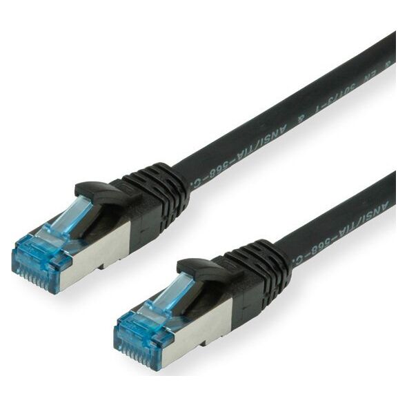 Value VALUE - Patch Cable - RJ-45 (M) - RJ-45 (M) - 15 m - SFTP - CAT 6a - Pressed, stranded, smooth - Black (21.99.1968)
