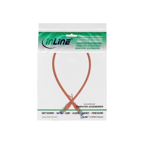 InLine 0,5 m Cat6a S / FTP (S-STP) Pomarańczowy kabel sieciowy (76850O)