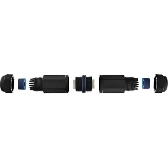 InLine Patch Cable coupling Cat.6 - waterproof IP67 - 2x RJ45 plugs - shielded (69990W)
