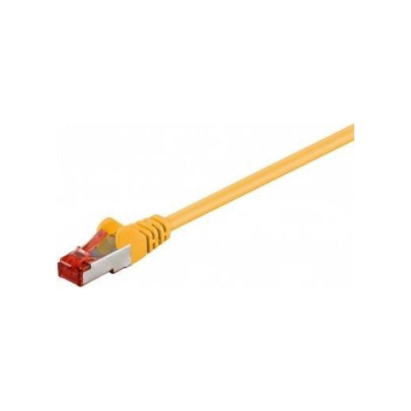 Goobay Wentronic Goobay CAT 6 Patch Cable, S/FTP (PiMF), yellow, 1 m - LSZH halogen free, copper (68300)