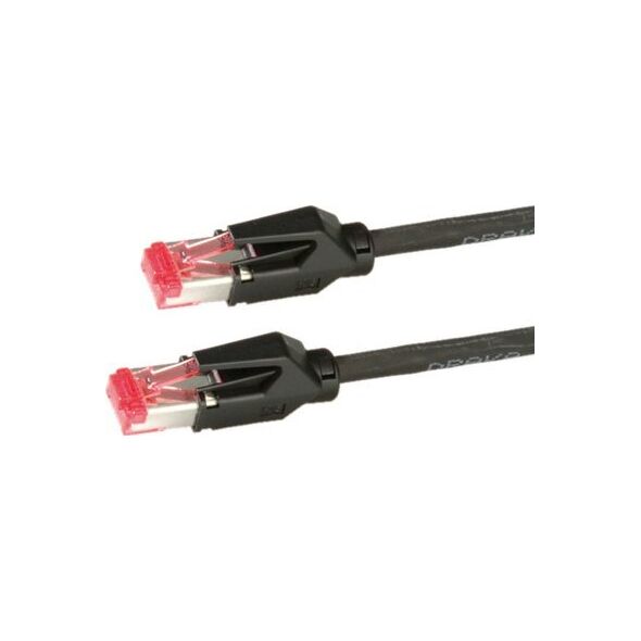 Draka Draka Secomp DRAKA UC900 SS27 - Patch- Cable - RJ- 45 (M) - RJ- 45 (M) - 1 m - pairs in metal foil (PiMf) - CAT 6e, smooth, halogen free - black (21.05.2016)