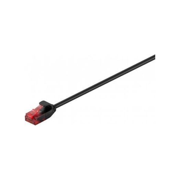 Goobay Wentronic Goobay - Patch- Cable - RJ- 45 (M) to RJ- 45 (M) - 2 m - UTP - CAT 6 - without Haken - black (93715)