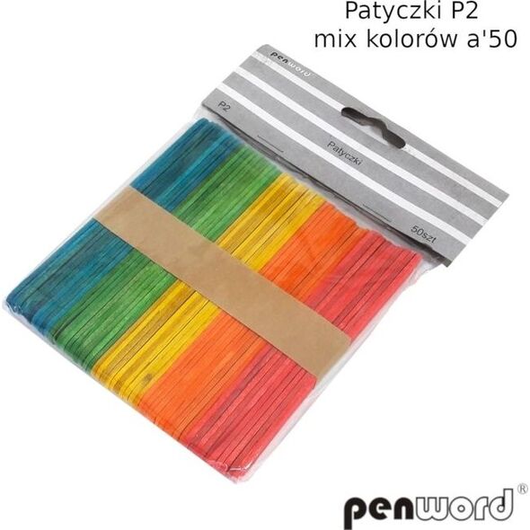 Polsirhurt Patyczki drewniane P2 mix kol. p50