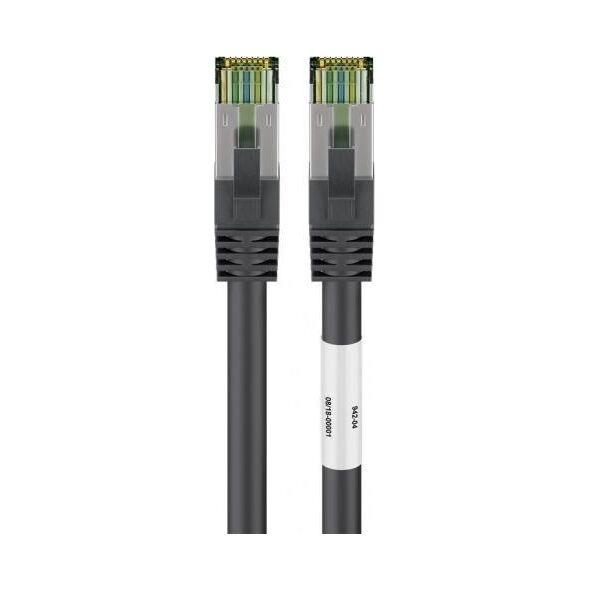 Goobay Goobay CAT 8.1 patch cable, S / FTP (PiMF), black, 5 m - LSZH halogen-free, copper AWG 24 (66724)