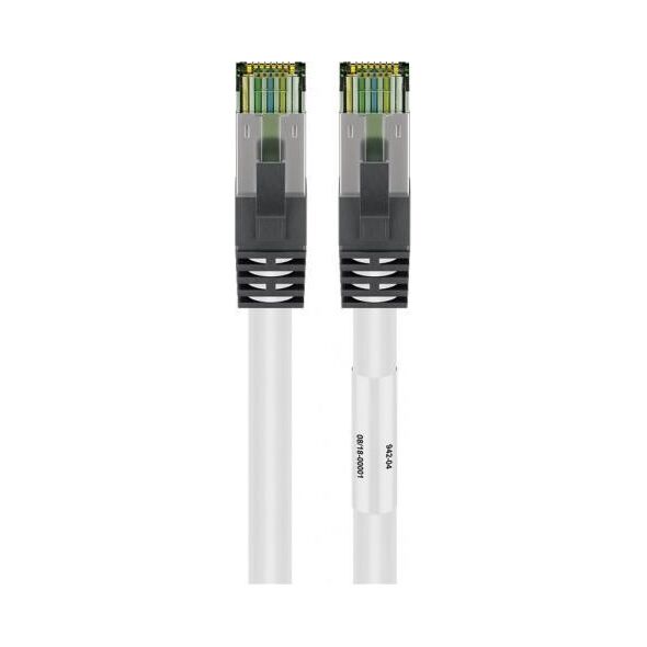 Goobay Goobay CAT 8.1 patch cable, S / FTP (PiMF), white, 2 m - LSZH halogen-free, copper AWG 24 (55125)