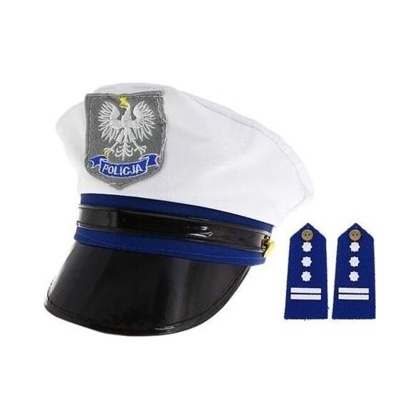 Akson Czapka Policjanta z pagonami rozmiar S do zabawy dla dzieci
