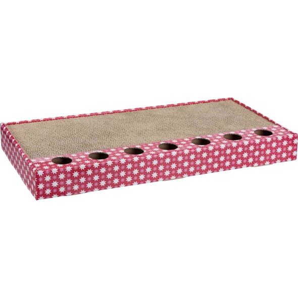 Trixie Drapak kartonowy z zabawkami 48 × 25 cm różowy (TX-48005)