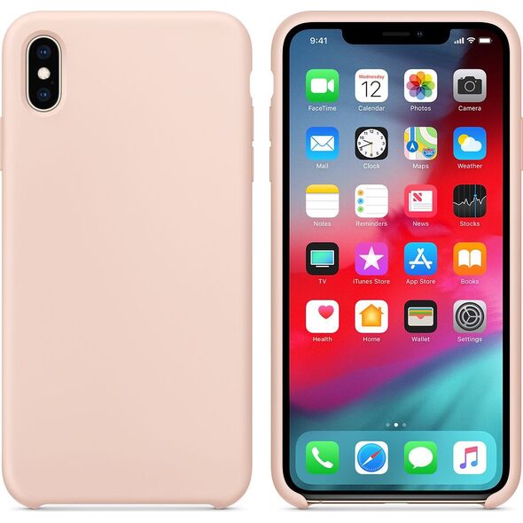 Hurtel Silicone Case elastyczne silikonowe etui pokrowiec iPhone XS Max różowy