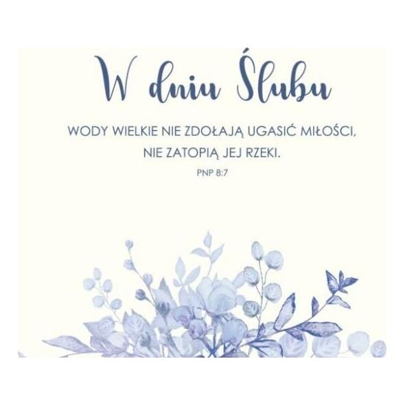 Szaron Kartka Składana Ślub - Wody wielkie nie ugaszą