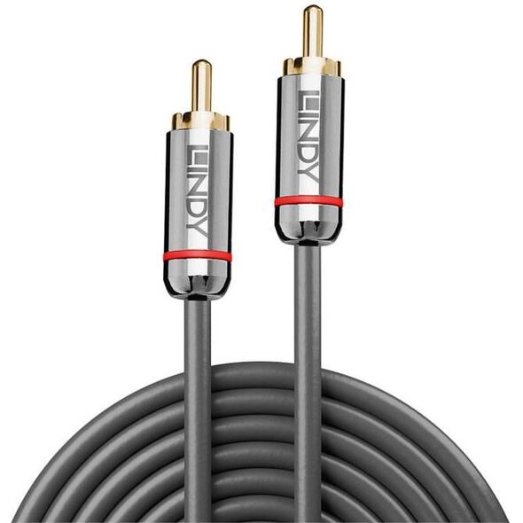 Kabel Lindy RCA (Cinch) - RCA (Cinch) 0.5m srebrny (35338)