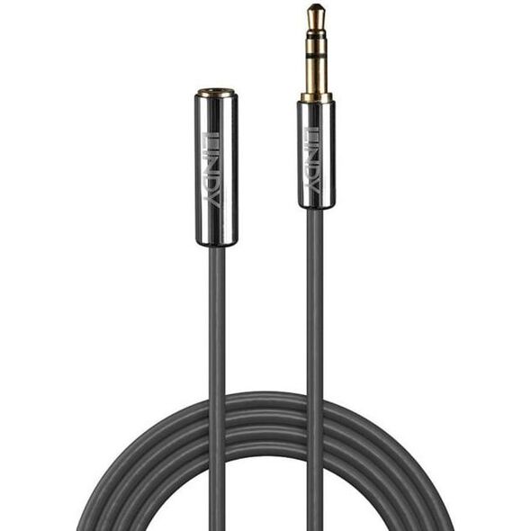 Kabel Lindy Jack 3.5mm - Jack 3.5mm 1m srebrny (35327)