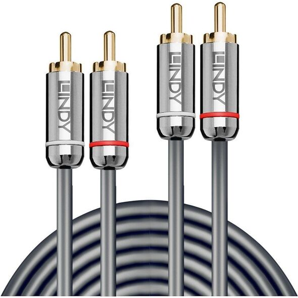 Kabel Lindy RCA (Cinch) x2 - RCA (Cinch) x2 2m srebrny (35346)