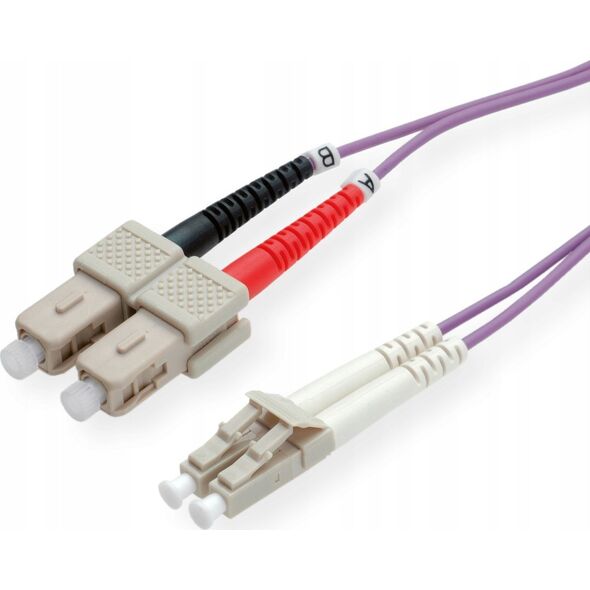 Roline ROLINE LWL- Cable 50/125µm OM4, LC/SC, violet 0,5m (21.15.8760)