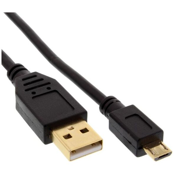 Kabel USB InLine USB-A - 0.3 m Czarny (31703P)