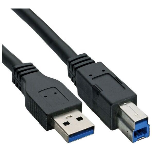 Kabel USB InLine USB-A - USB-B 0.3 m Czarny (35303)