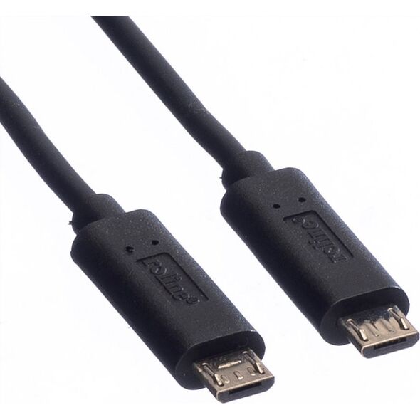 Kabel USB Roline microUSB - microUSB 0.3 m Czarny (JAB-2370359)