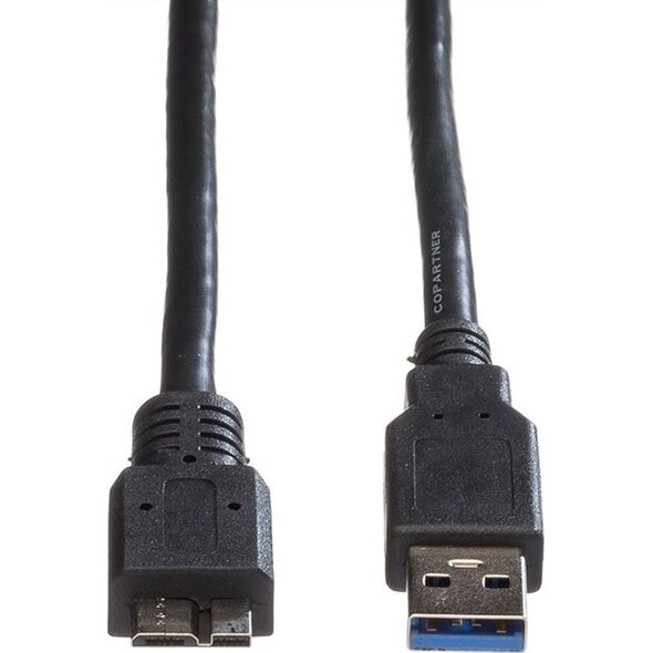 Kabel USB Roline USB-A - 3 m Czarny (JAB-2198245)