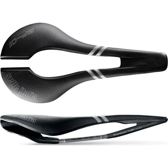 Selle Italia Siodło SELLE ITALIA SP-01 TITANIUM SUPERFLOW L (id match - L3) ti 316 tube 7, fibra-tek, czarne (NEW)