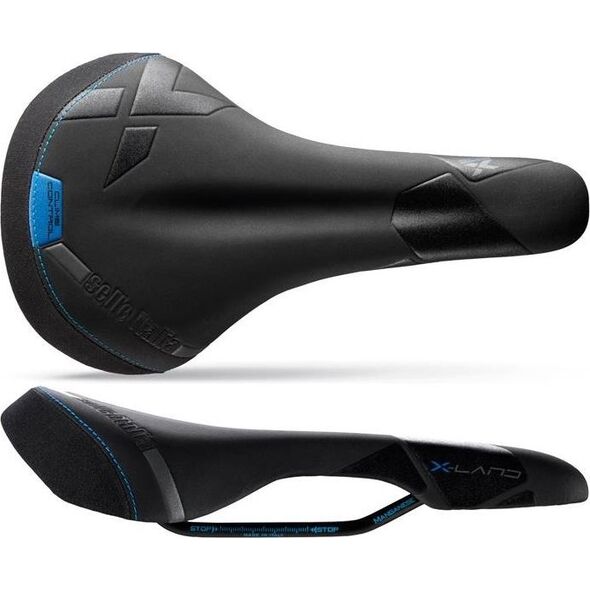 Selle Italia Siodło SELLE ITALIA X-LAND E-BIKE TM L (id match - L1) Manganese Tube 7, fibra-tek - Mokka, 280g czarno-niebieski (NEW)