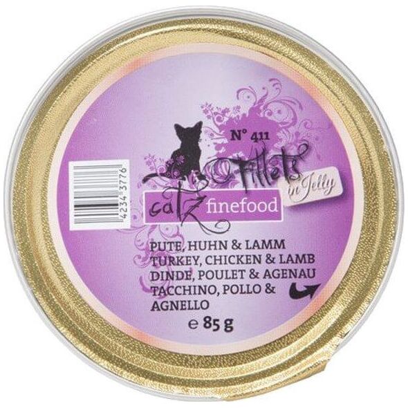 Catz Finefood Filety N.411 Indyk/Kurczak/Jagnięcina tacka 85g
