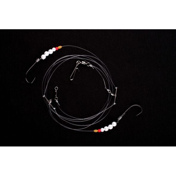 Imax Flounder Rig 1 Pearl White Bead 2 Hooks #4 (42538)