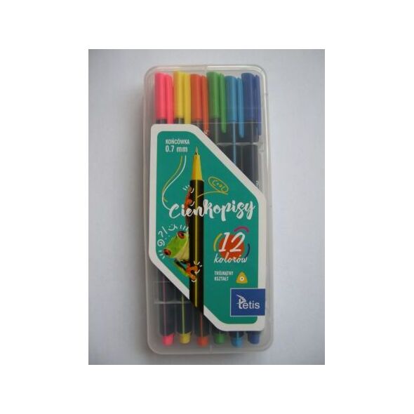 Tetis Cienkopisy 12kol trójkątne 0,7mm (KC001-B)