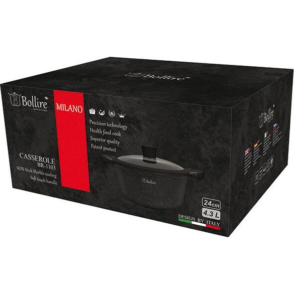 Bollire Bollire Milano puodas su dangčiu, 4,3 L